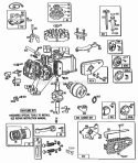 CylinderMufflersPiston Grp Diagram and Parts List for 110782-0051-01  Briggs and Stratton Engine